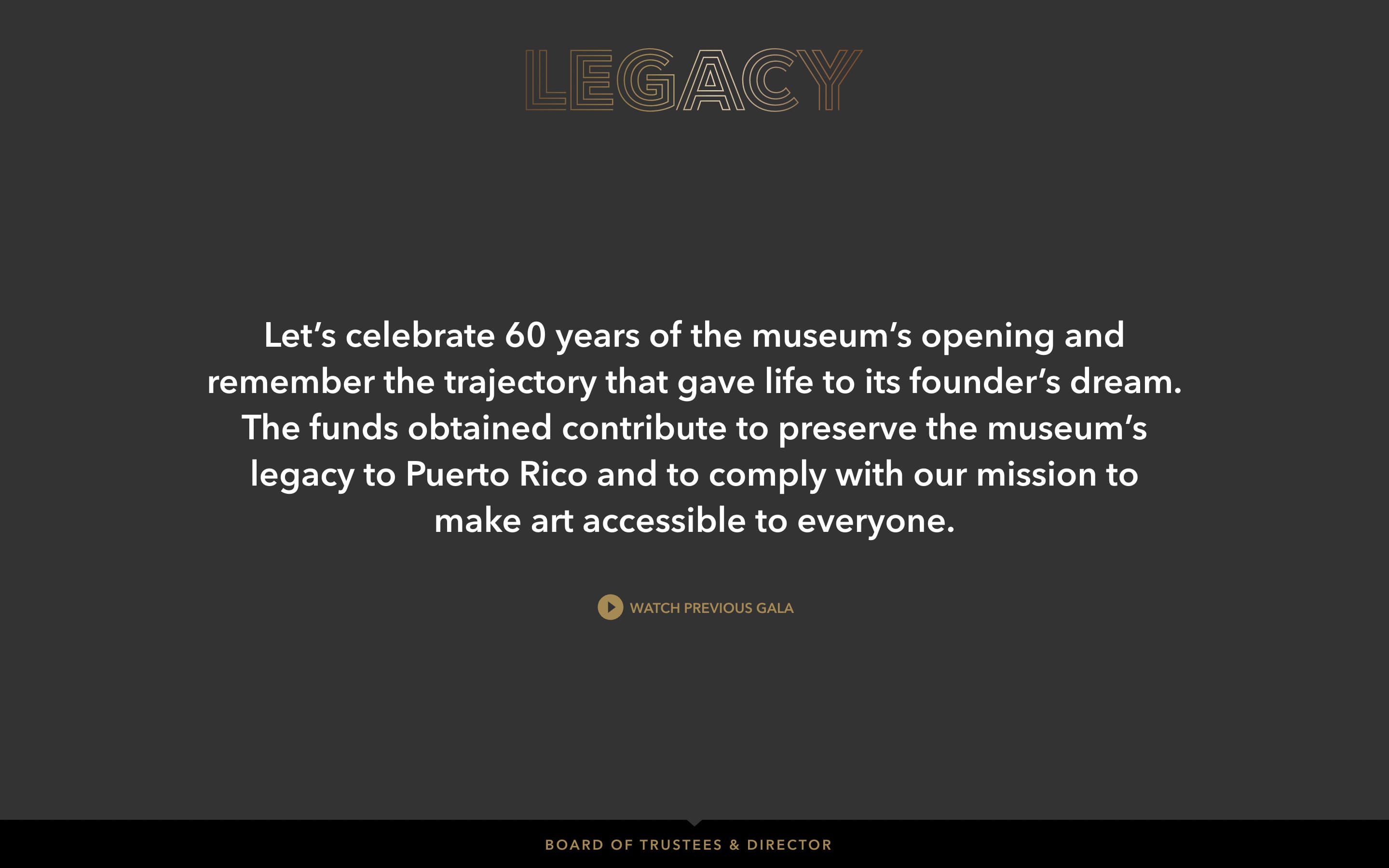 Preview for Museo de Arte de Ponce. Gala Legacy